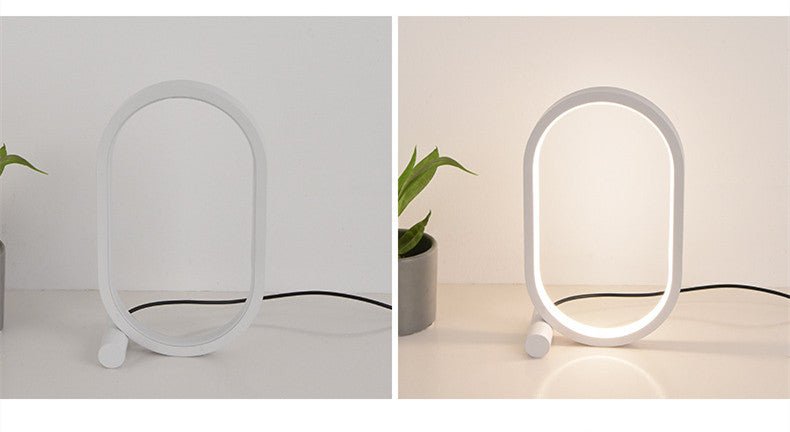 Lampe Ovale Acrylique USB à Brancher, Contrôle Tactile, Luminosité Réglable, Moderne Simple Créative, Lampe de Nuit, Lampe de Chevet Lecture, Lampe de Bureau LED - IVOIRART.COM