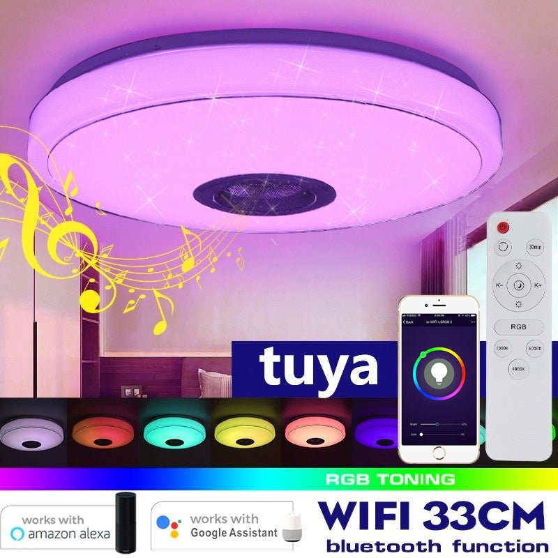 Lampe Plafonnier Intelligente WiFi Tuya LED Colorée Contrôle App Télécommande - IVOIRART.COM