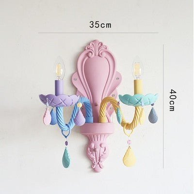 Lampe suspension Macaron Cristal pour chambre, multi-tête, verre, 450mm élégants - IVOIRART.COM