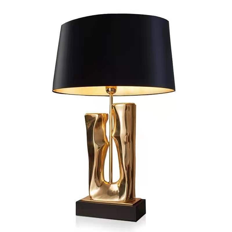 Lampe table minimaliste art luxe léger, style américain, interrupteur poussoirLED - IVOIRART.COM