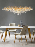 Lampes de salon françaises luxueuses en cristal avec 16 abat-jours aluminium - IVOIRART.COM