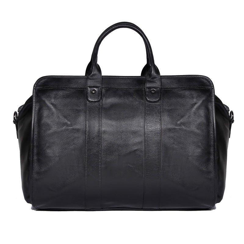 Large Capacity Genuine Leather Travel Luggage Bag Cowhide Handbag - IVOIRART.COM