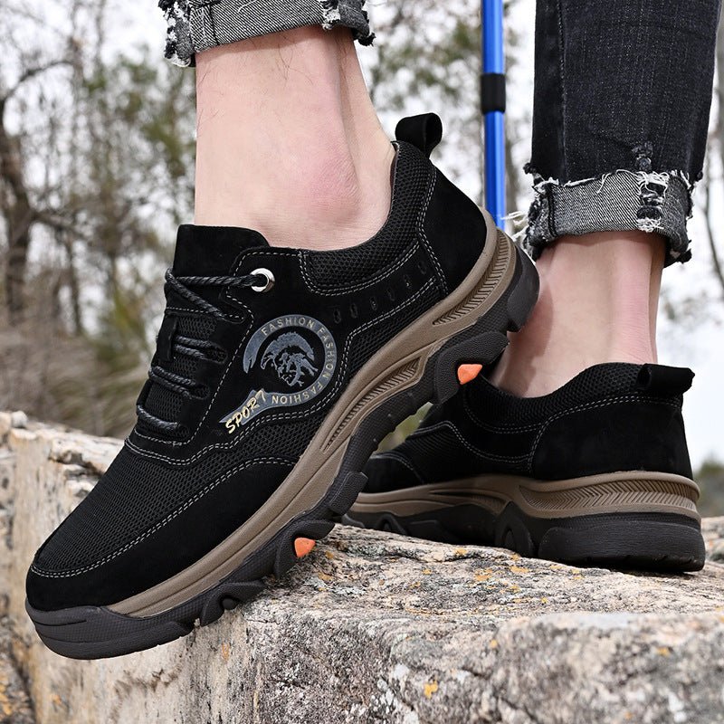 Large Size Outdoor Sports Shoes Men's First Layer Cowhide - IVOIRART.COM