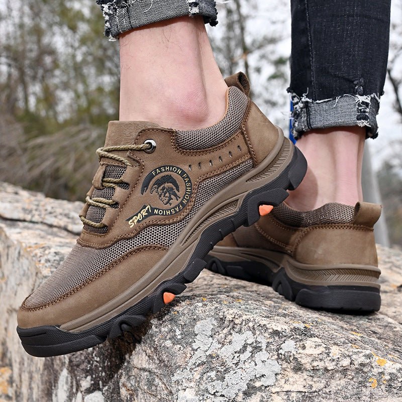 Large Size Outdoor Sports Shoes Men's First Layer Cowhide - IVOIRART.COM