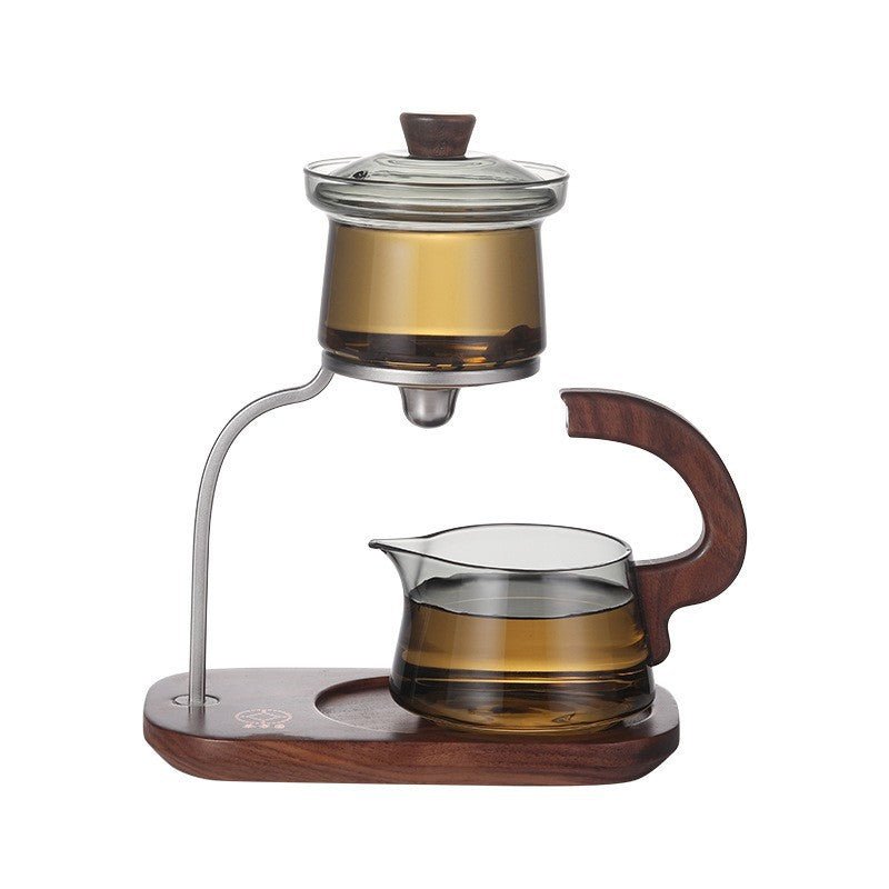 Lazy Tea Making Pot Glass Teapot Automatic Tea Set - IVOIRART.COM