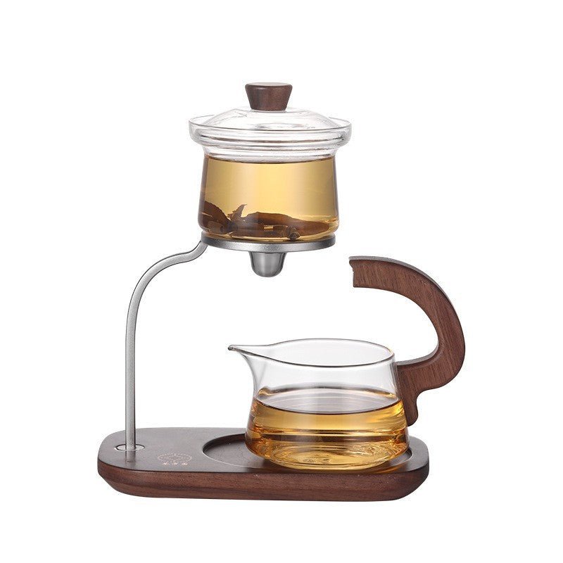 Lazy Tea Making Pot Glass Teapot Automatic Tea Set - IVOIRART.COM
