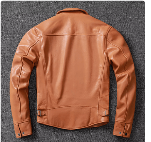 Leather Jacket For Men Made Of Tanned Cowhide Top Layer - IVOIRART.COM
