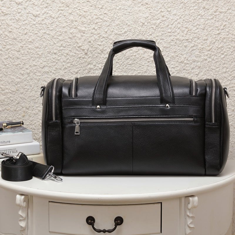 Leather Men's Hand-held Large-capacity Short-distance Travel Bag - IVOIRART.COM
