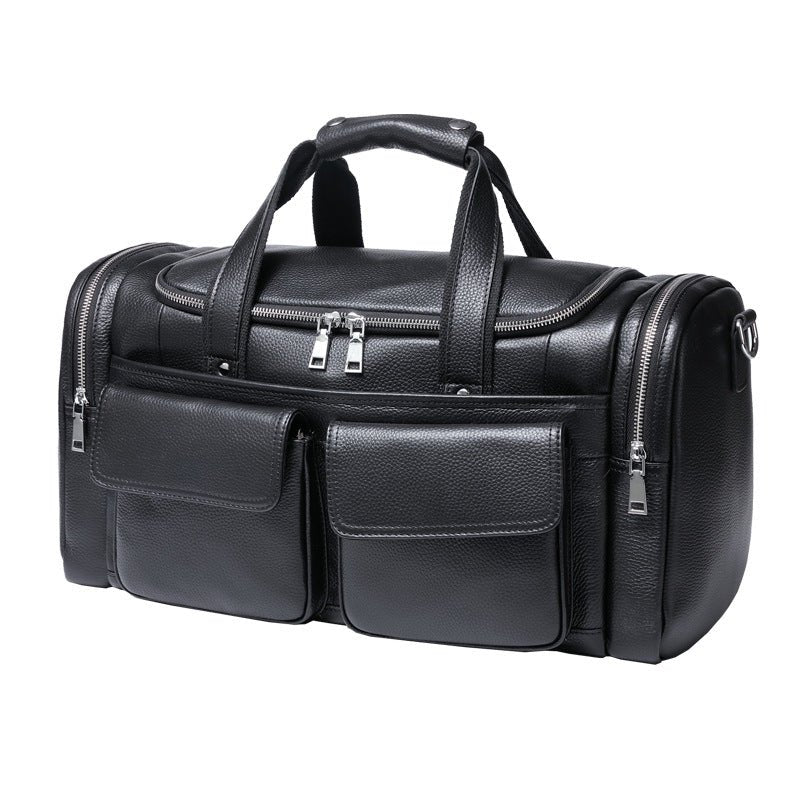 Leather Men's Hand-held Large-capacity Short-distance Travel Bag - IVOIRART.COM