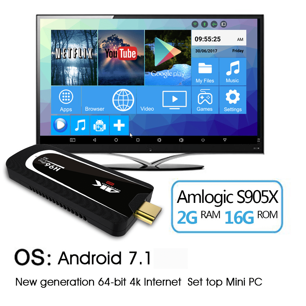 Lecteur Android TV puissant avec processeur quadricœur Amlogic S905X et 16 Go de mémoire - IVOIRART.COM