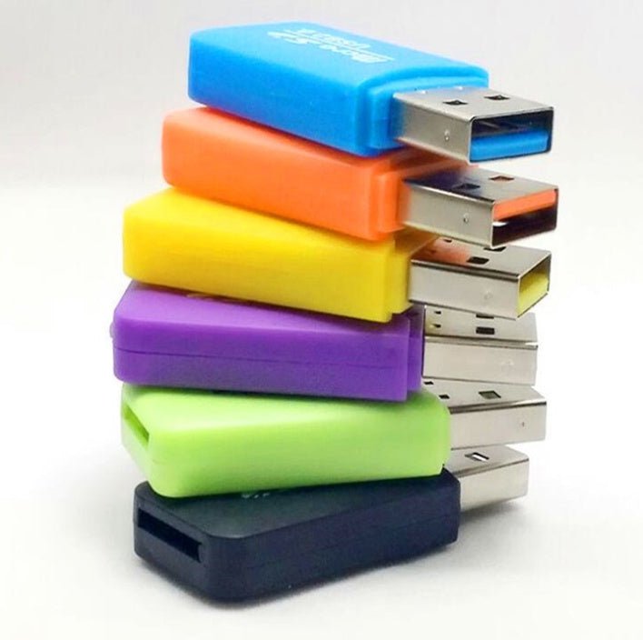 Lecteur de cartes Mini USB avec mémoire TF 16 Go et adaptateur SD intégré - IVOIRART.COM