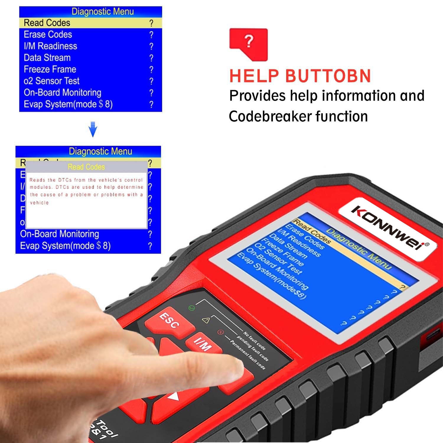 Lecteur de codes défaut moteur KW850 OBD2 CAN BUS pour diagnostic auto fiable - IVOIRART.COM