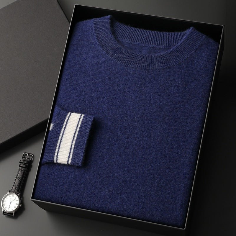 Leisure Sports Cashmere Men's Round Neck Sweater Suit - IVOIRART.COM