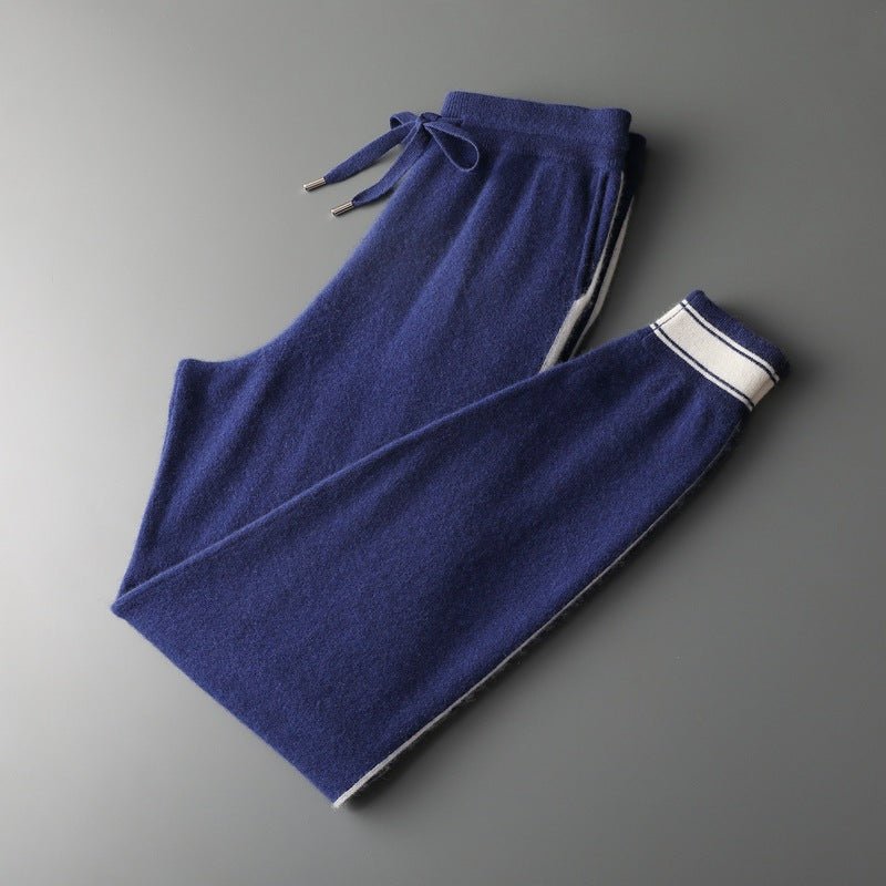 Leisure Sports Cashmere Men's Round Neck Sweater Suit - IVOIRART.COM