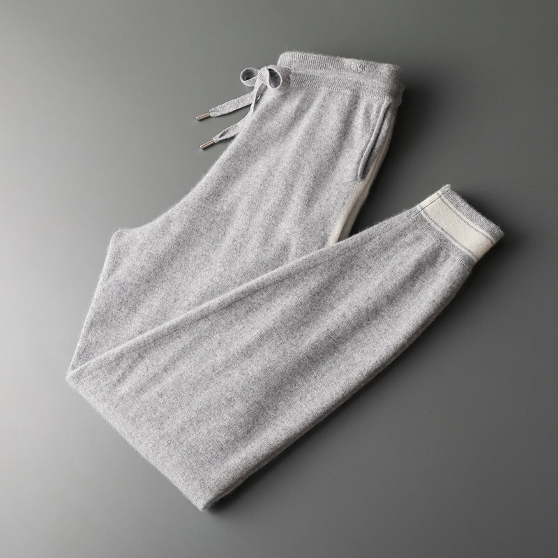Leisure Sports Cashmere Men's Round Neck Sweater Suit - IVOIRART.COM