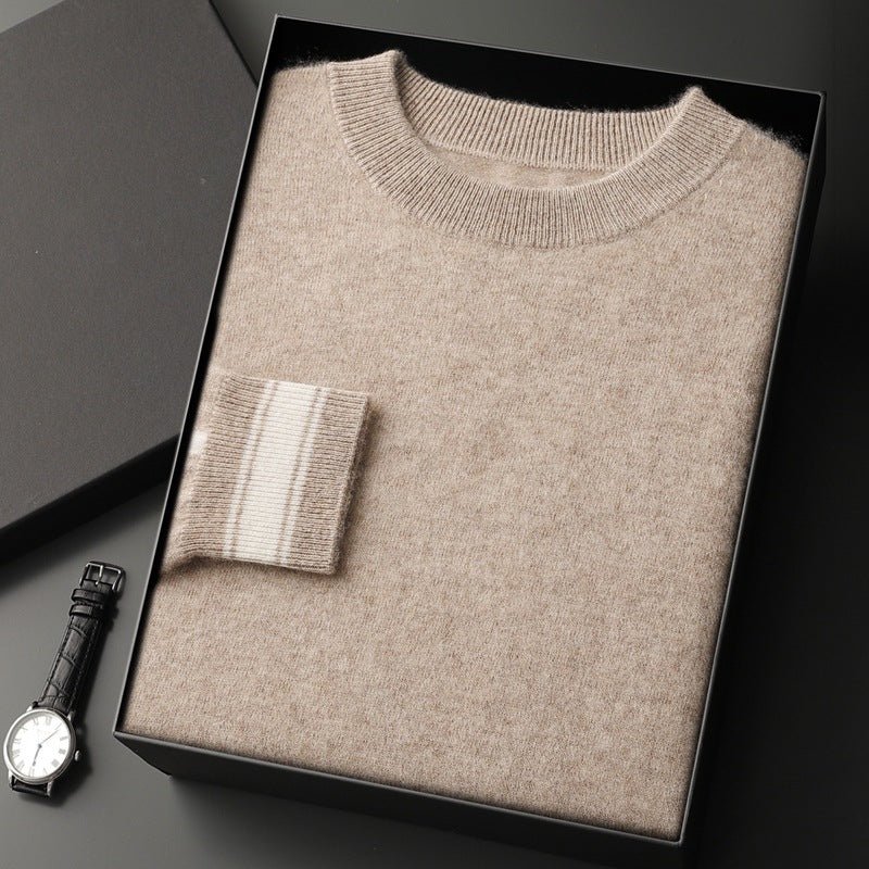 Leisure Sports Cashmere Men's Round Neck Sweater Suit - IVOIRART.COM