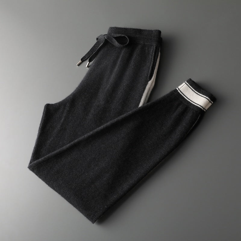 Leisure Sports Cashmere Men's Round Neck Sweater Suit - IVOIRART.COM