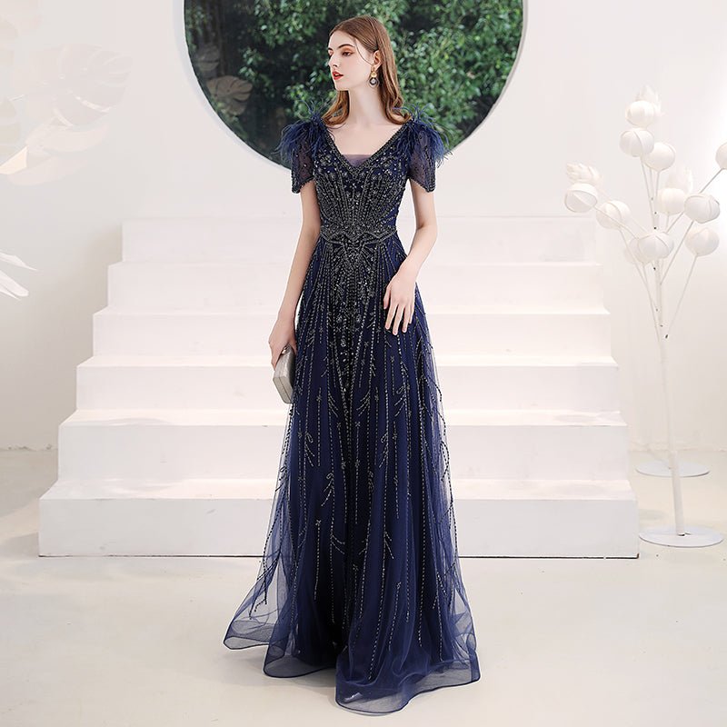 Light Luxury And Small Crowd Show Thin Annual Meeting Host Evening Dress - IVOIRART.COM