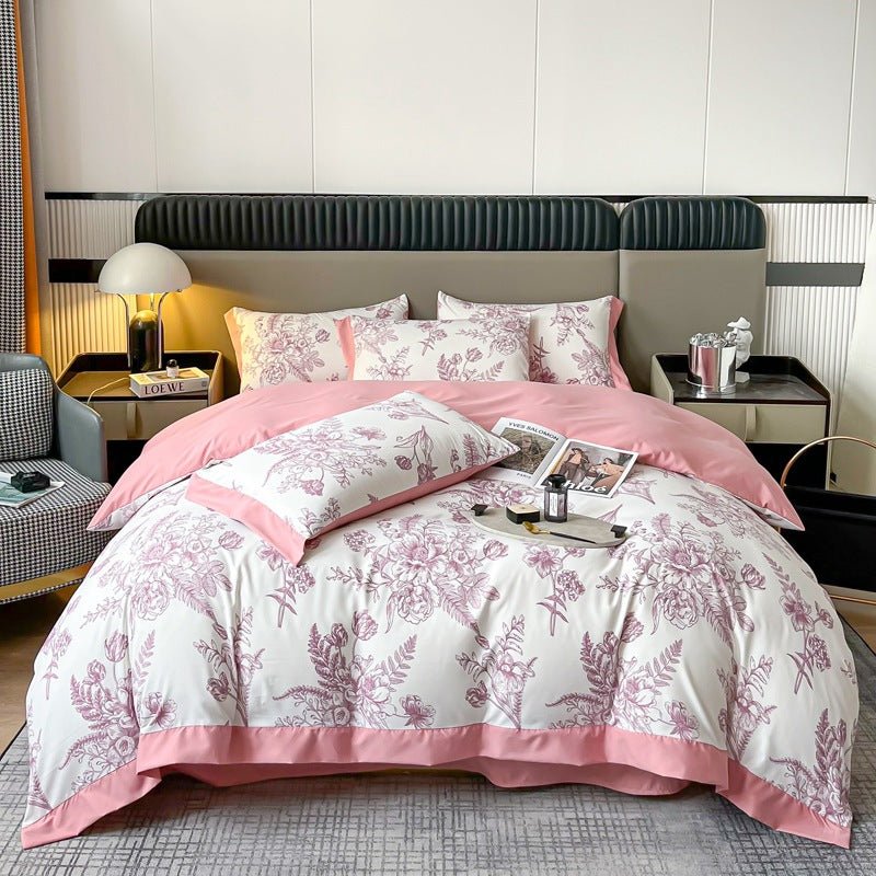 Light Luxury Brushed Four-piece Set Advanced Embroidery Cotton - IVOIRART.COM