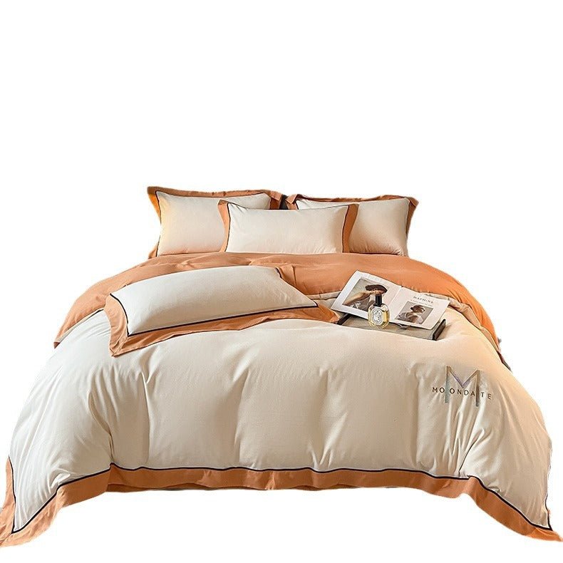 Light Luxury Brushed Four-piece Set Advanced Embroidery Cotton - IVOIRART.COM