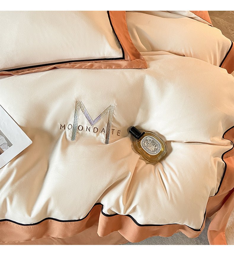 Light Luxury Brushed Four-piece Set Advanced Embroidery Cotton - IVOIRART.COM