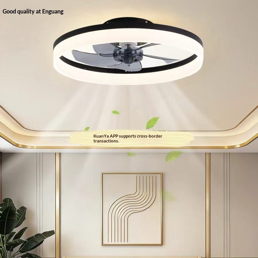 Light-luxury Nordic-style Restaurant Smart Fan Light - IVOIRART.COM