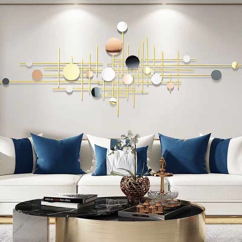 Light Luxury Wrought Iron Home Living Room Wall Decoration - IVOIRART.COM