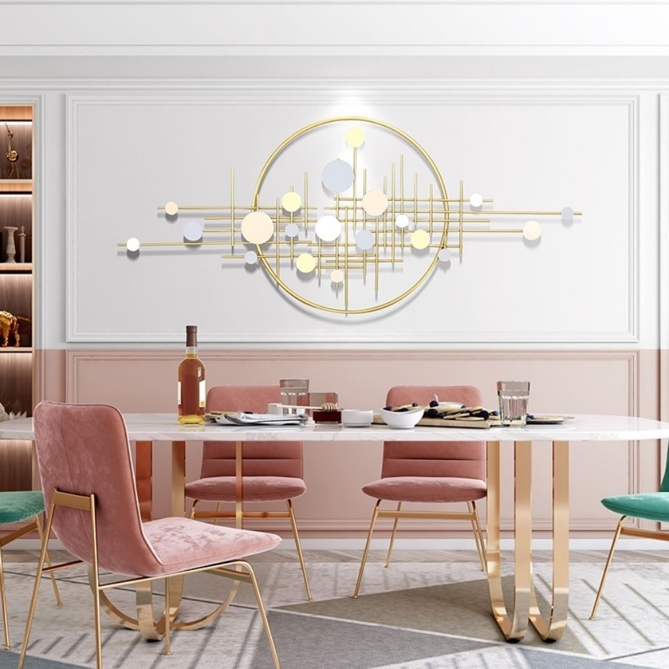 Light Luxury Wrought Iron Home Living Room Wall Decoration - IVOIRART.COM