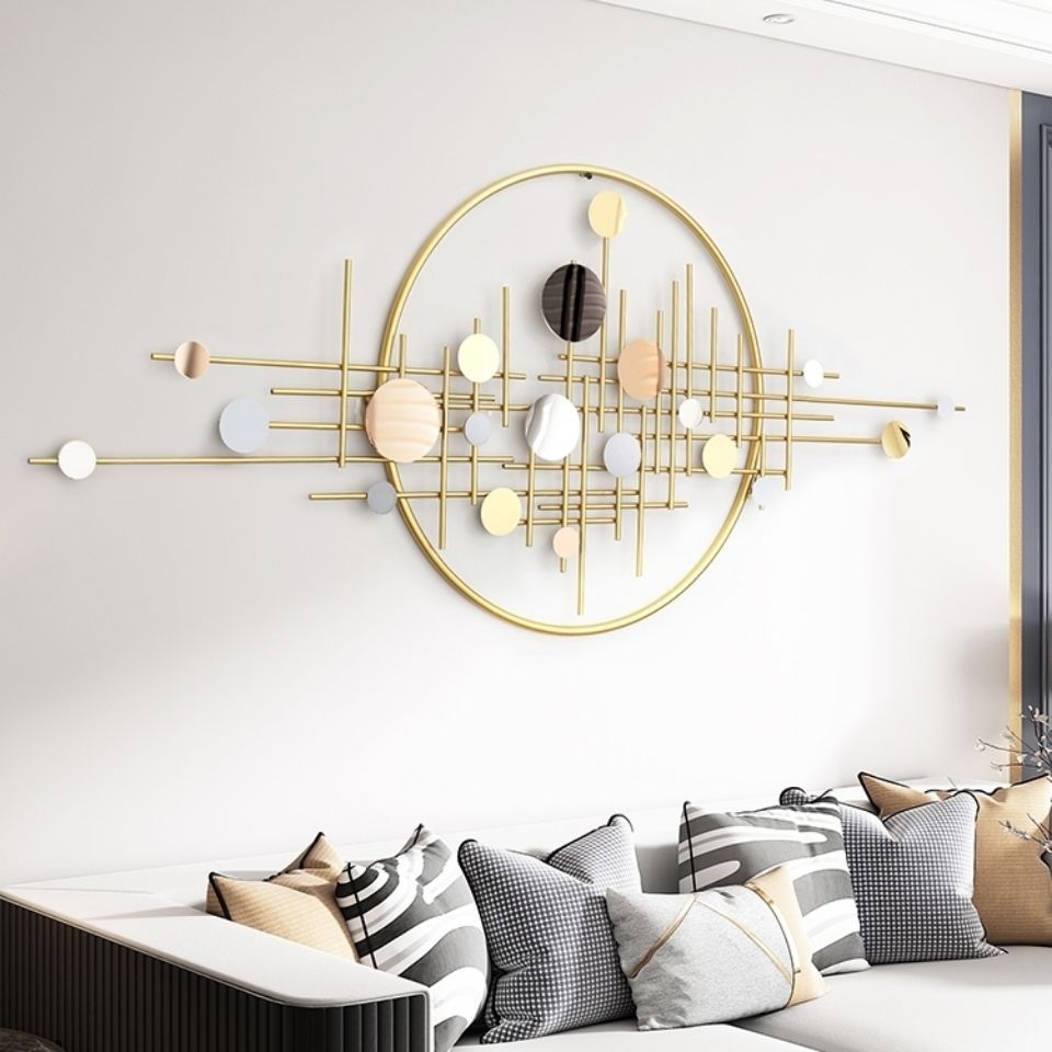 Light Luxury Wrought Iron Home Living Room Wall Decoration - IVOIRART.COM