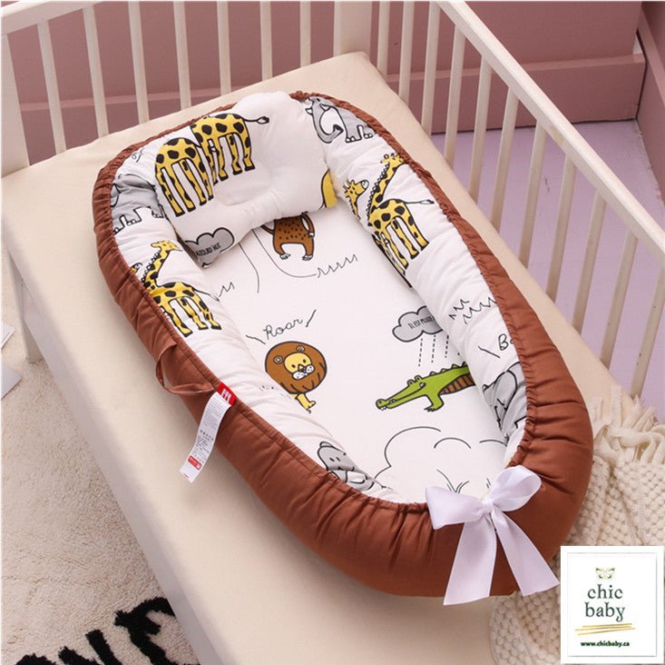 Lit bébé portable amovible et lavable en coton, berceau de voyage pour enfants - IVOIRART.COM