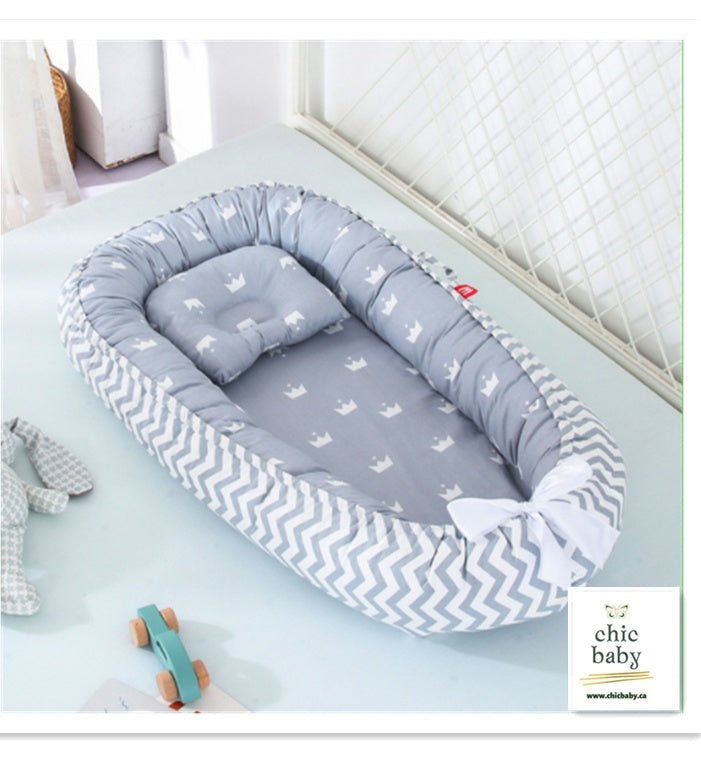 Lit bébé portable amovible et lavable en coton, berceau de voyage pour enfants - IVOIRART.COM