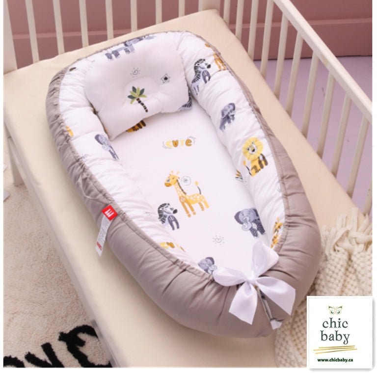 Lit bébé portable amovible et lavable en coton, berceau de voyage pour enfants - IVOIRART.COM