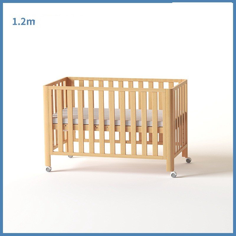 Lit d'enfant fonctionnel ajustable en bois massif de pin, rallonge, non peint - IVOIRART.COM