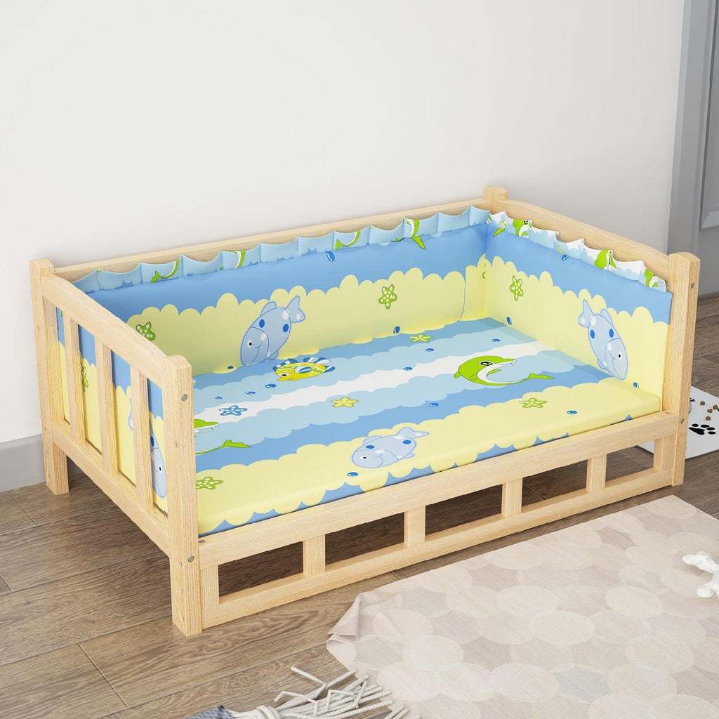 Lit d'été en bois pour chien – couchage élégant et confortable pour animaux - IVOIRART.COM