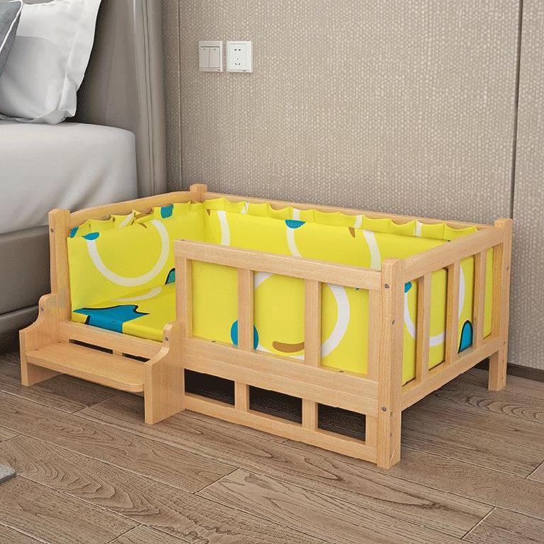 Lit d'été en bois pour chien – couchage élégant et confortable pour animaux - IVOIRART.COM