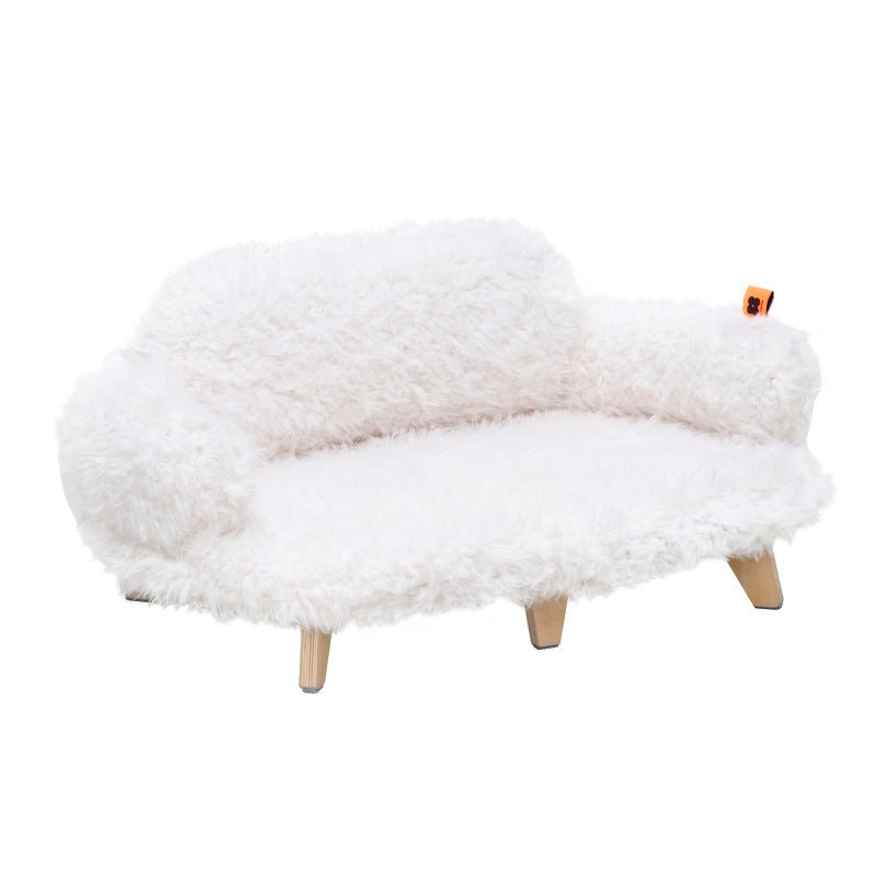 Lit en Bois Luxueux pour Chiens et Chats, Panier Sécurisé Taille Petite à Moyenne - IVOIRART.COM