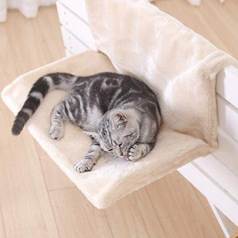 Lit Hamac pour Chat à Cadre Métallique, Chauffant pour Radiateur, Confort Luxueux - IVOIRART.COM
