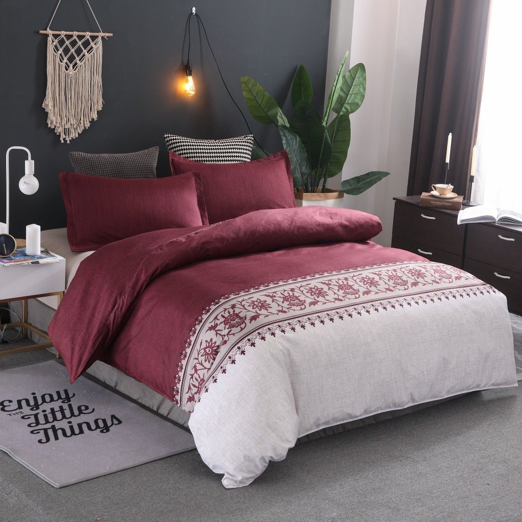 Literie unie simple en polyester 100 % pour une chambre élégante et apaisante - IVOIRART.COM