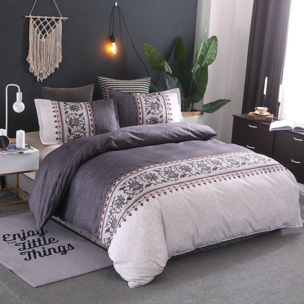 Literie unie simple en polyester 100 % pour une chambre élégante et apaisante - IVOIRART.COM