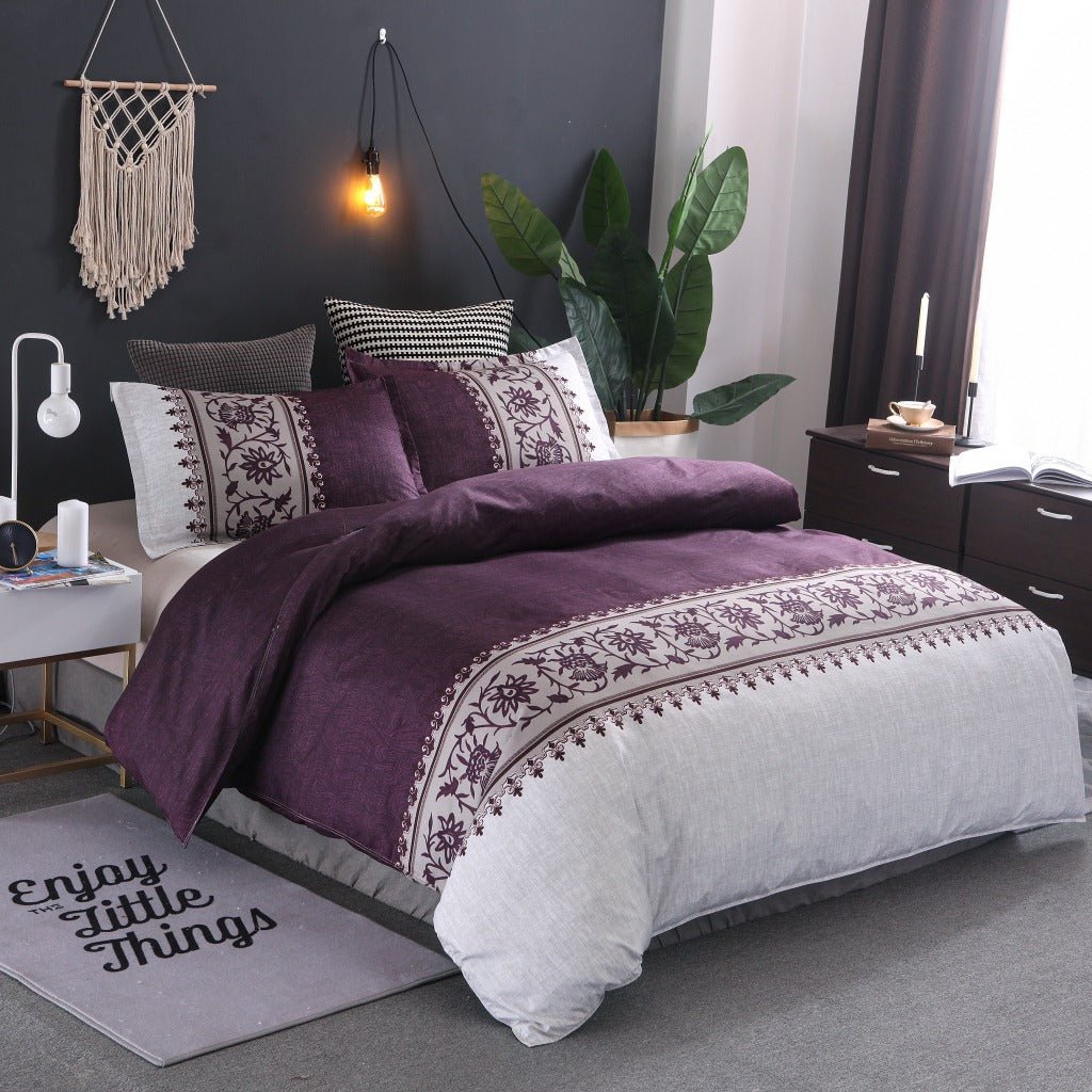Literie unie simple en polyester 100 % pour une chambre élégante et apaisante - IVOIRART.COM