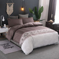 Literie unie simple en polyester 100 % pour une chambre élégante et apaisante - IVOIRART.COM