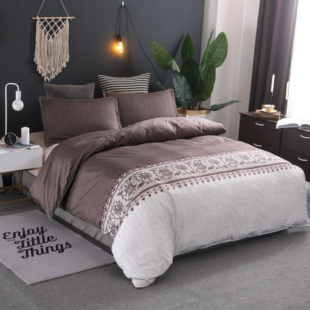 Literie unie simple en polyester 100 % pour une chambre élégante et apaisante - IVOIRART.COM