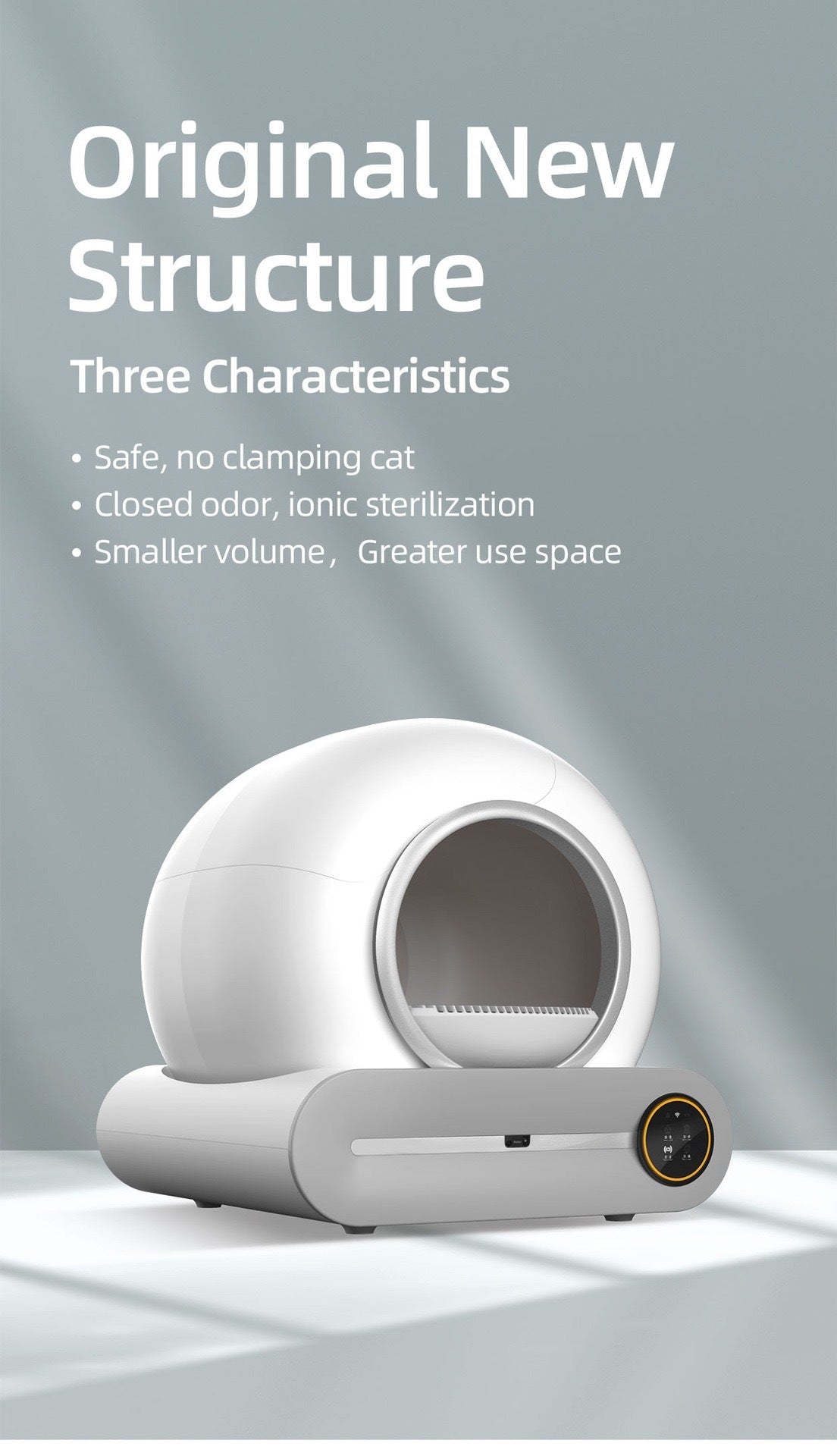 Litière Automatique pour Chat Toilette Intelligente avec Ramasse-Crottes - IVOIRART.COM