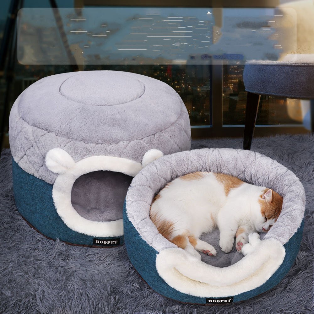 Litière pour Chat Hivernale Quatre Saisons Universelle avec Tissu Douillet - IVOIRART.COM