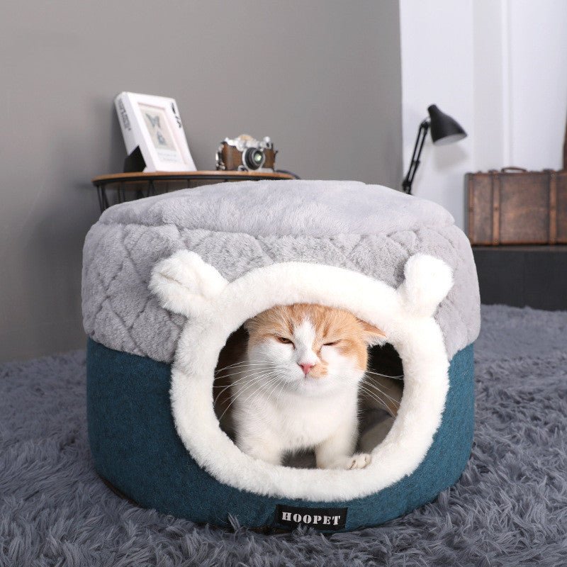 Litière pour Chat Hivernale Quatre Saisons Universelle avec Tissu Douillet - IVOIRART.COM
