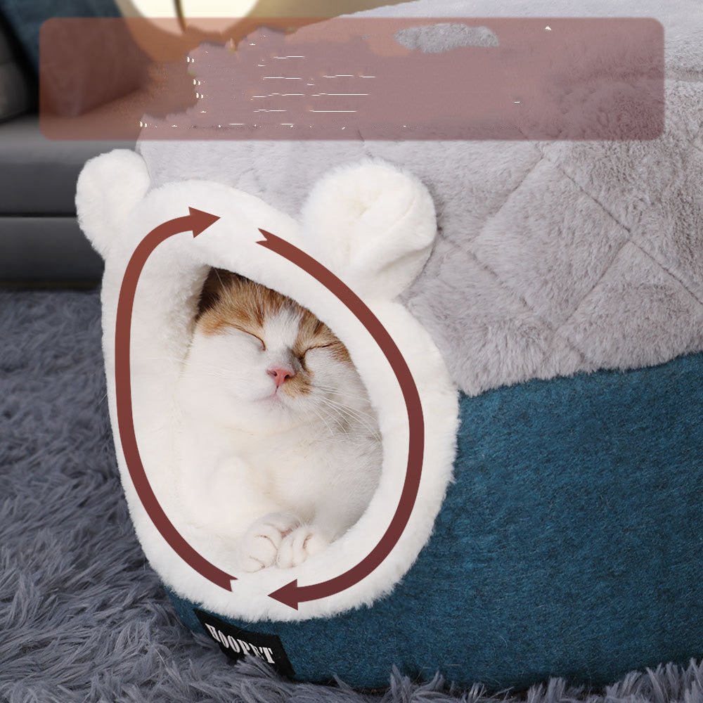 Litière pour Chat Hivernale Quatre Saisons Universelle avec Tissu Douillet - IVOIRART.COM