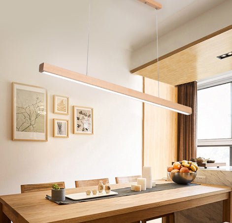 Log Style Restaurant Chandelier Solid Wood Wide Pressure 110V Strip - IVOIRART.COM