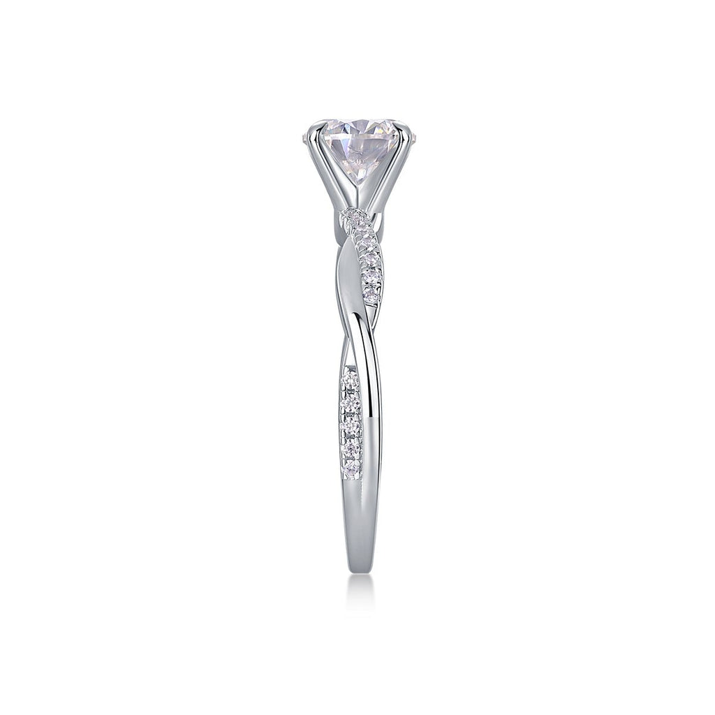 Looking Forward To Your Return - A 1-carat Top-quality Moissanite S925 Silver Platinum-plated Diamond Wedding Ring. The Ring Can Be Inspected With A Diamond Pen - IVOIRART.COM