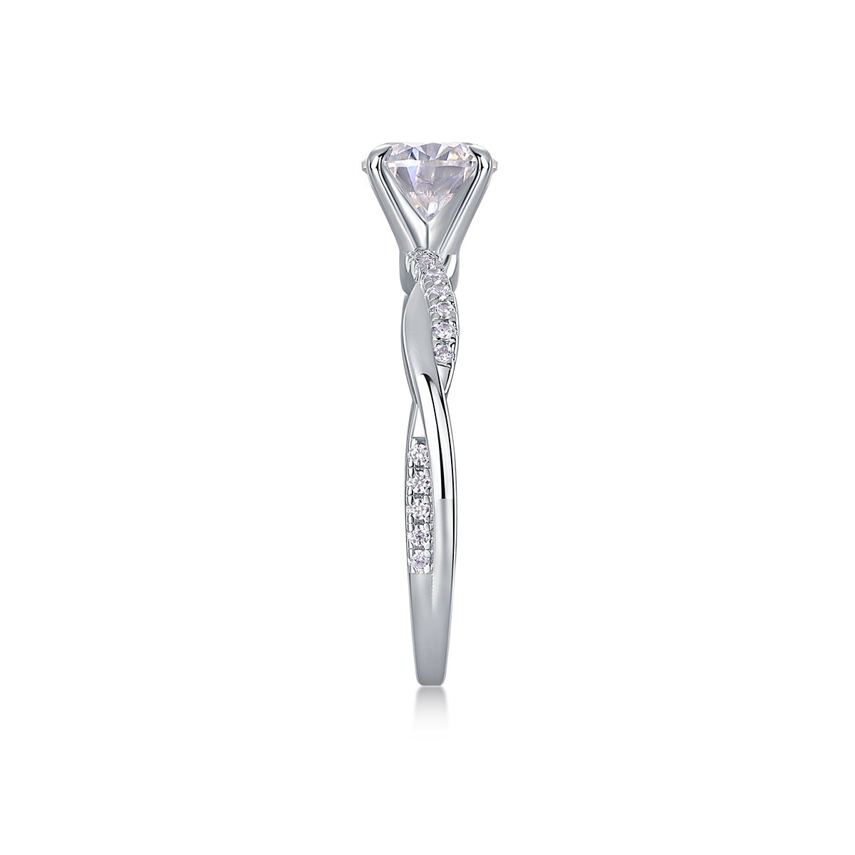 Looking Forward To Your Return - A 1-carat Top-quality Moissanite S925 Silver Platinum-plated Diamond Wedding Ring. The Ring Can Be Inspected With A Diamond Pen - IVOIRART.COM