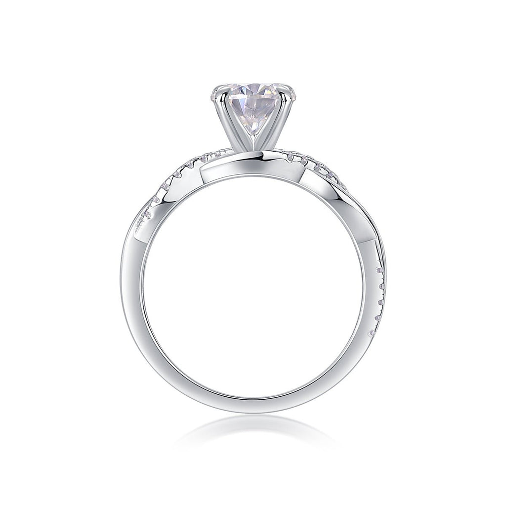 Looking Forward To Your Return - A 1-carat Top-quality Moissanite S925 Silver Platinum-plated Diamond Wedding Ring. The Ring Can Be Inspected With A Diamond Pen - IVOIRART.COM